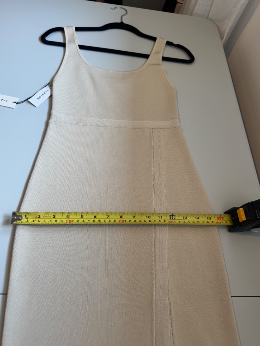 Babaton Aritzia Cambria Bandage Dress Silver Birch NWT - Picture 10 of 11